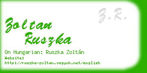 zoltan ruszka business card